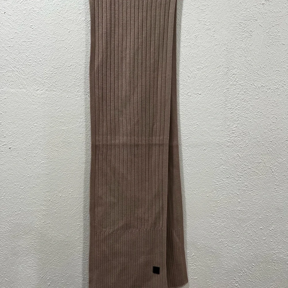 ALLSAINTS Women's Rib Mix Wool Blend Knit BLUSH Scarf ~ NWT! - Picture 2 of 6